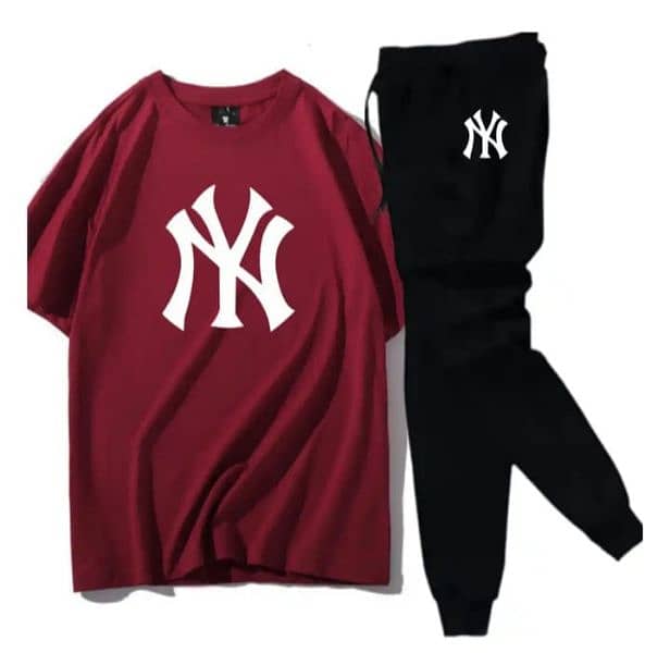 NY printed tracksuit for men's tshirts and trouser for men's 4