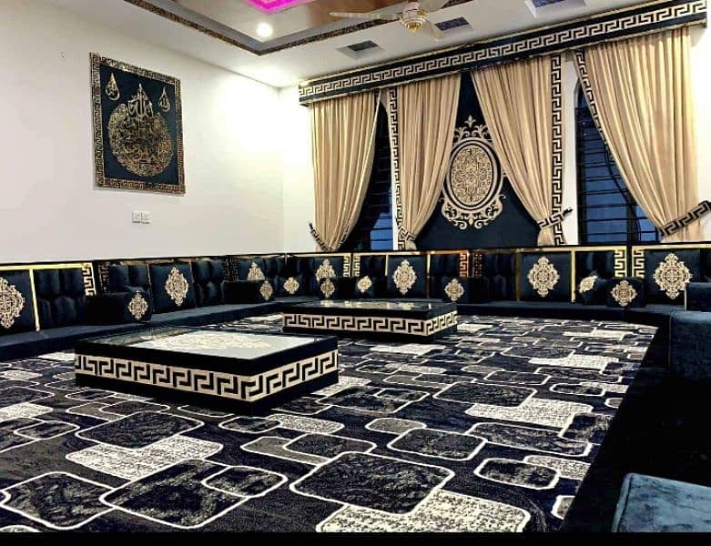 Arabic majlis curtains hujra setup order now 5