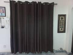 Brown curtains