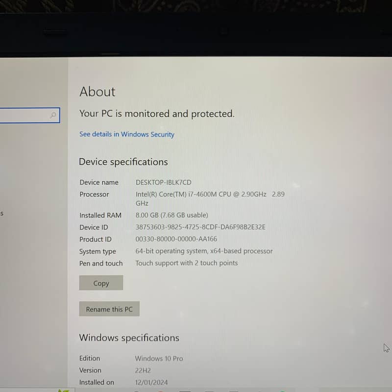 Lenovo T440p Core i7 4th Generation 7