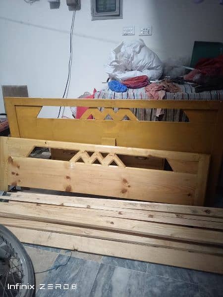 new and unused double wooden bed for sale 0