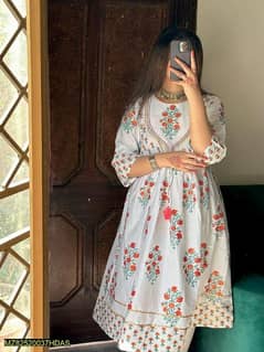 women s stitched cotton net embroidered maxi