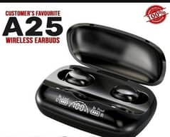 A25 wireless Earbuds Black