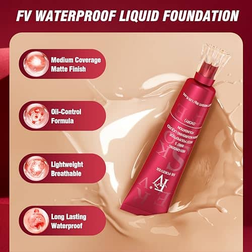 Waterproof Foundation,Full Coverage, Sweat-Proof Foundation, Sensitive 4