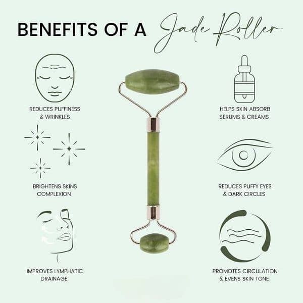 Jade Roller and Gua Sha Set – Natural Facial Massage Tool 1