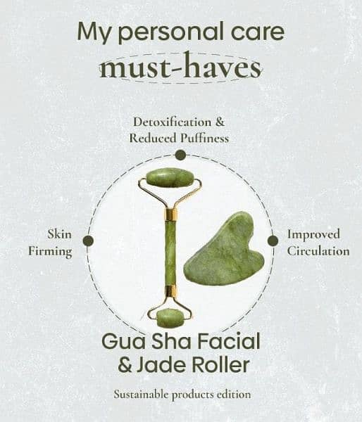 Jade Roller and Gua Sha Set – Natural Facial Massage Tool 2