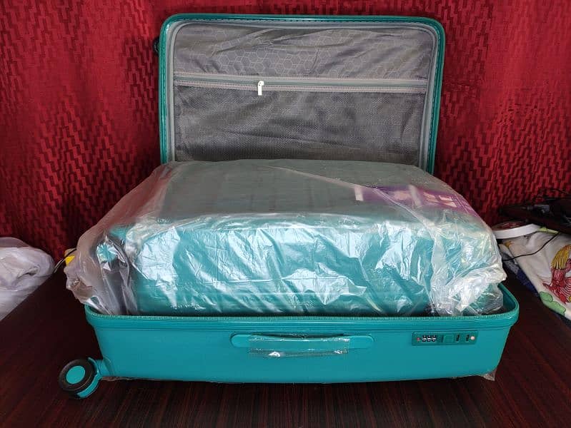 2 New Luggage Bag Suitcase Travel Bag Trolley Wheels Bag Flexible Bags 4