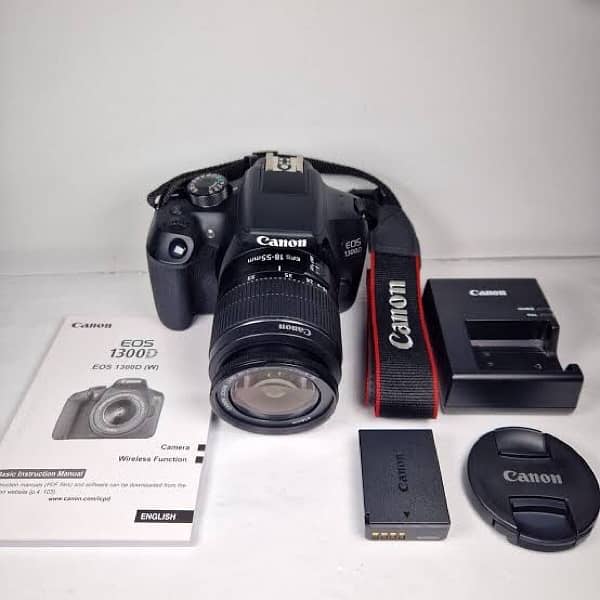 CANON 1300D with complete box and extra lense 1