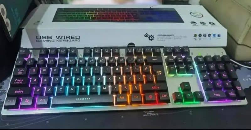 RGB Gaming Professional Keyboard Brand New Metal Front 3