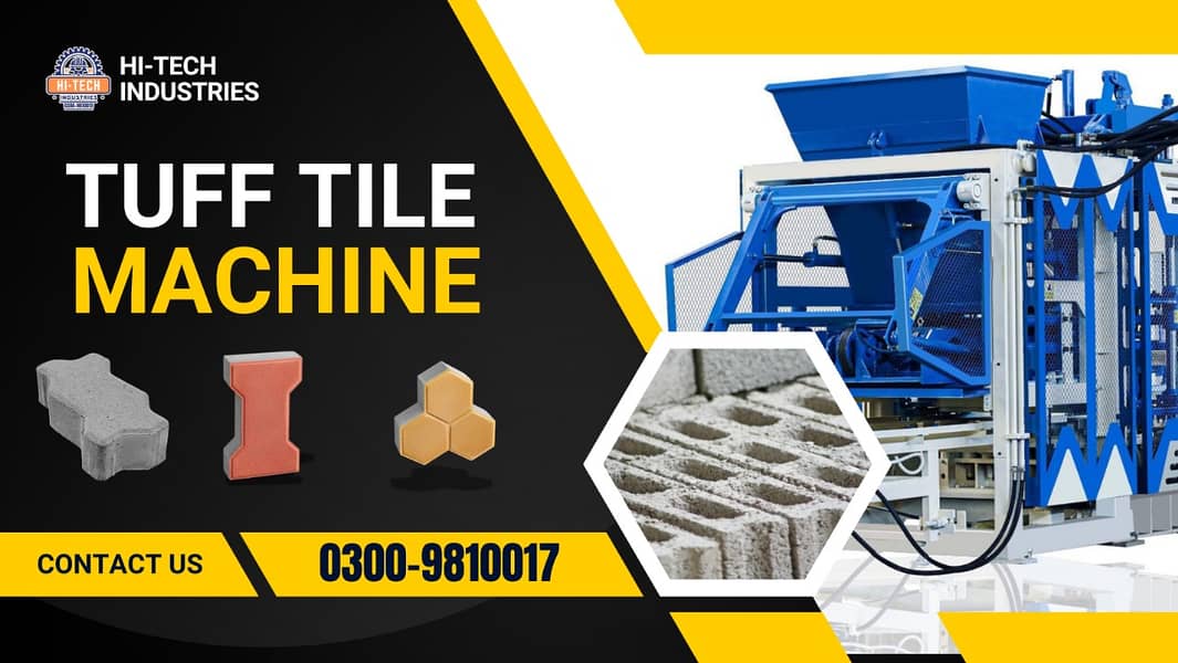 Tuff Tile Making Plant | Block Making Machine |Fly ash Brick Machine 4