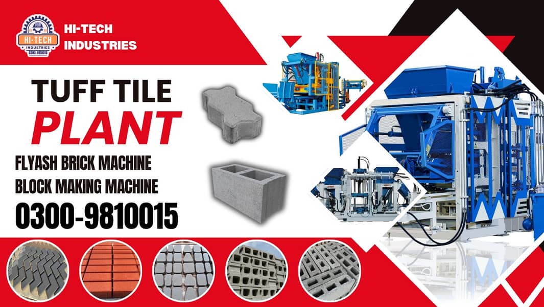 Tuff Tile Making Plant | Block Making Machine |Fly ash Brick Machine 8