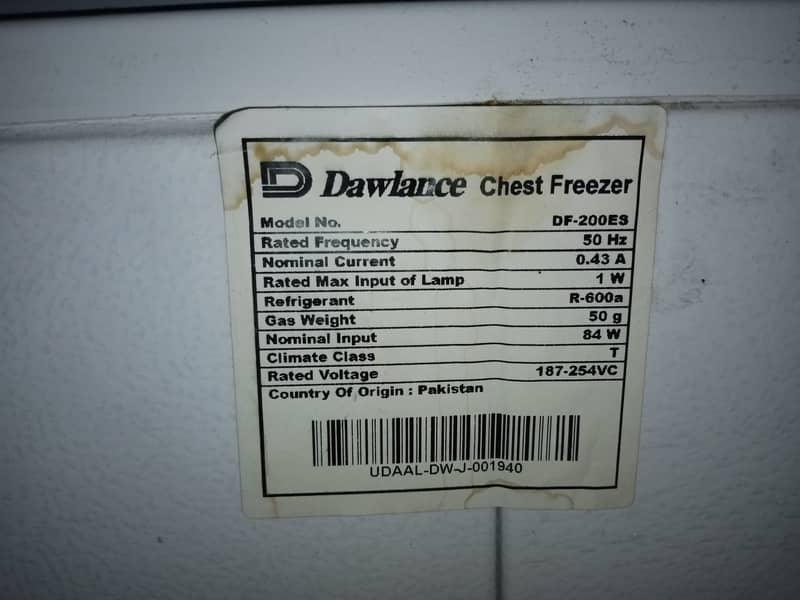 Dawlance 3 month new deep freezer 2