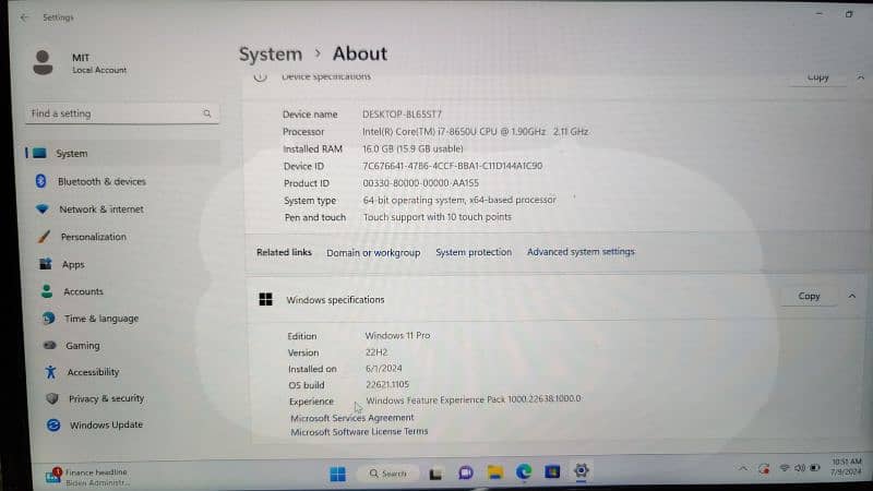 Dell Laptop under 70 /Latitude 7490 Crystal Touch 3