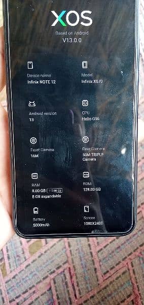 infinix note 12g96 8+8 128 amoled panel with box charger 7