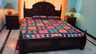 king size complete bedset with cupboard and mattress
