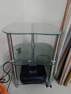 Glass side tables
