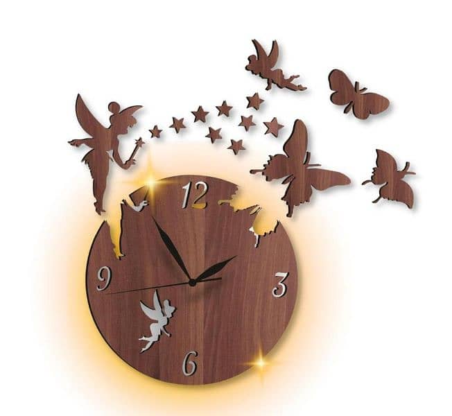 Fairy design Laminated Wall clock with Backlight 1