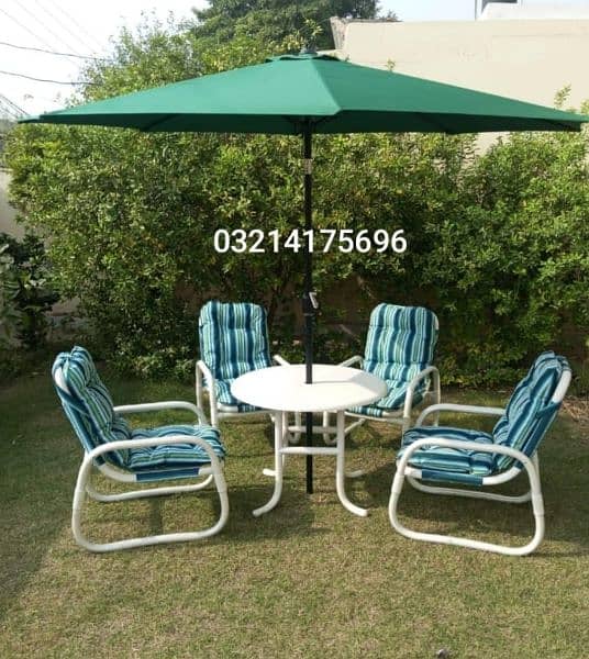 OUTDOOR GARDEN RATTAN UPVC FURNITURE SOFA SET CHAIRS TABLE UMBRELLA 4