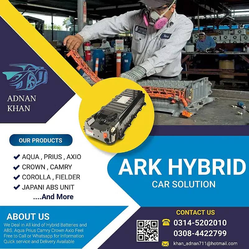 Toyota Prius, Aqua, Axio Hybrid battery. Hybrids batteries and ABS 0