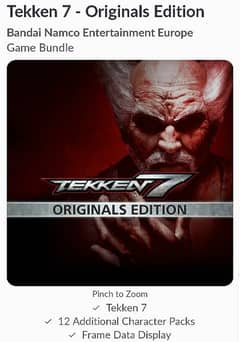 Tekken 7 Originals Edition Digital (Not Disc) Available for PS4/PS5