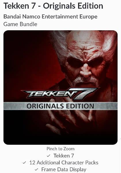 Tekken 7 Originals Edition Digital (Not Disc) Available for PS4/PS5 0