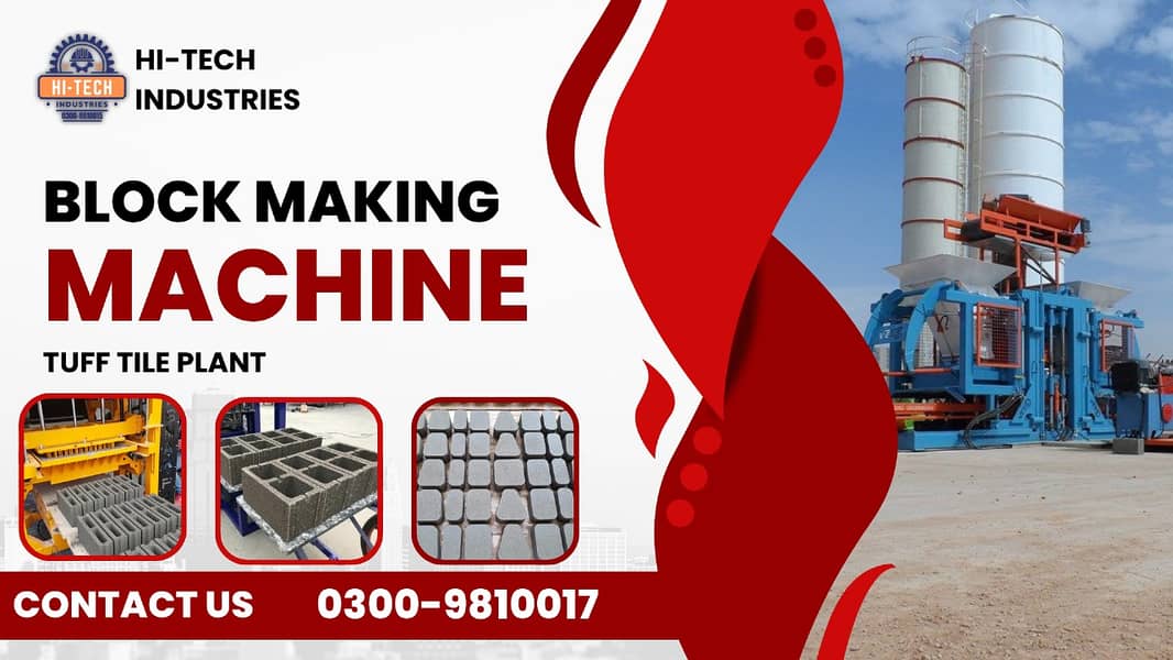 Tuff Tile Making Plant | Block Making Machine |Fly ash Brick Machine 1