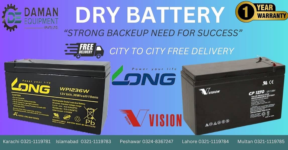 Long, 17ah - Dry Battery - 12 months Warranty 0