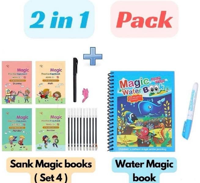 Magic learning book with magic pen 2