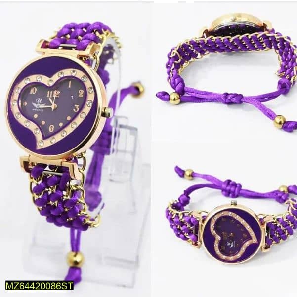 Bracelet heart shape watch for girls & women 4