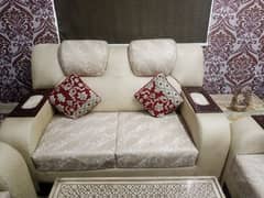 6 seat set sofa with 3 table