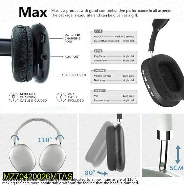 P9 wireless headphones 11