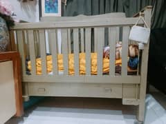 Pure wood Big size baby cot for kids 0-7