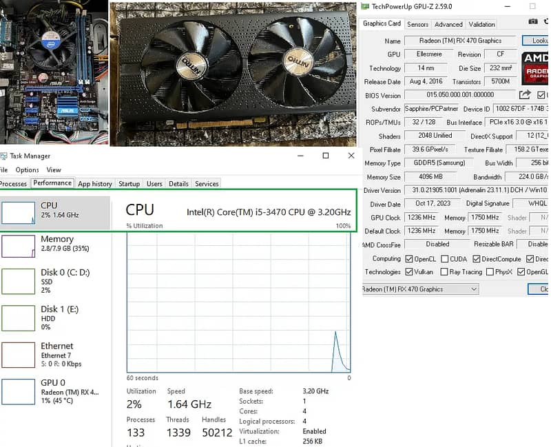 Rx 470 Saphire 4GB & i5 3rd gen 0