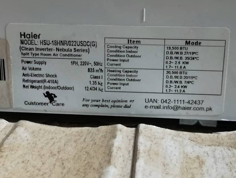 Haier, Invertor AC 1.5 Ton 0