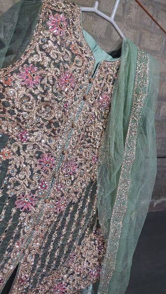 wedding sharara for formal colour sea green 3