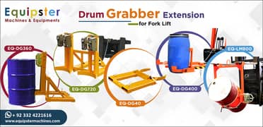 variety of drum handling, lifting, drum moving, drum trolley equipmen