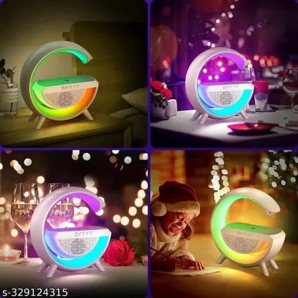 G Shaped Lamp bt 2301 portable speaker with RGB Colourfull Lights 1