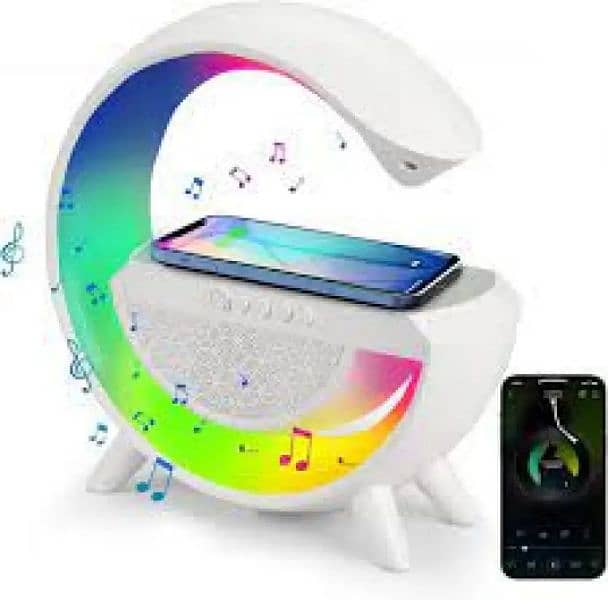 G Shaped Lamp bt 2301 portable speaker with RGB Colourfull Lights 5