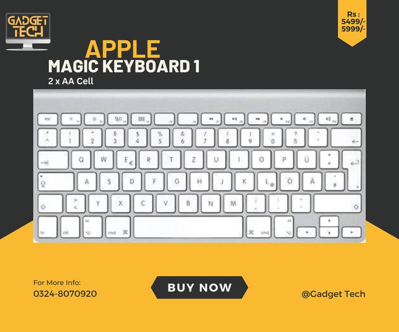 Apple Magic Keyboard One Bluetooth Wireless Latest Slim Macbook Imac 0
