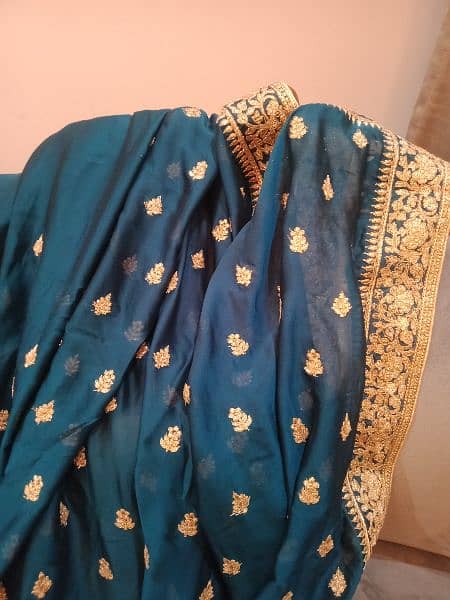 a beautiful saree for sale in excellent condition only one time used 3