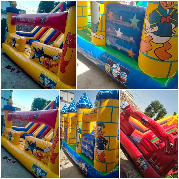 token rides jumping castle jhuly slides kids kiddi 9