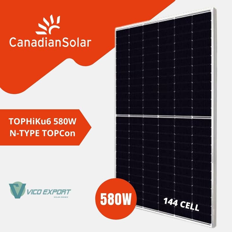 Canadian N-type Bifacial 580W 0