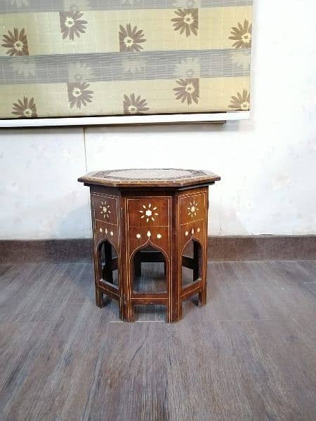 vintage antique solid wooden side tables 2