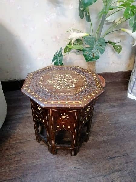 vintage antique solid wooden side tables 3