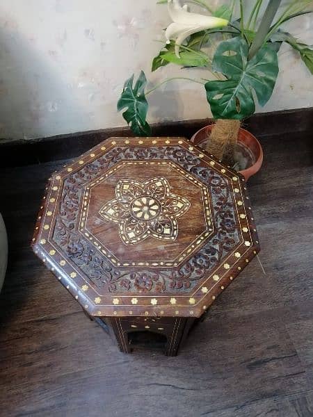 vintage antique solid wooden side tables 4