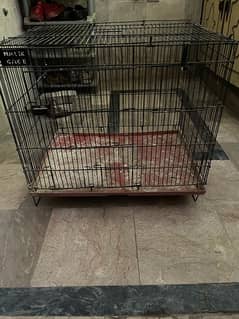 cage for sale 1.5/1.5/2 with plastic tray and food accessories