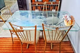 Iron dinning table with chairs