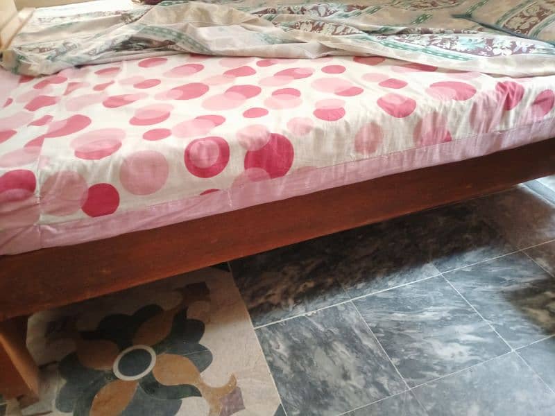 Bed and side table with mattress 12