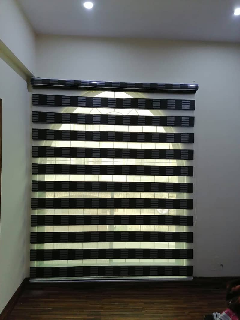 window blinds zebra woooden Blinds decent office and home collection 5