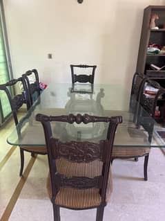 Dining table/wooden(glass)dining table/6 chair/furniture